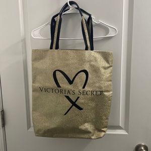 VICTORIA SECRET Gold and Black Tote Bag